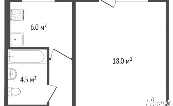 1-комн квартира Луговая улица, 77,  д. 77