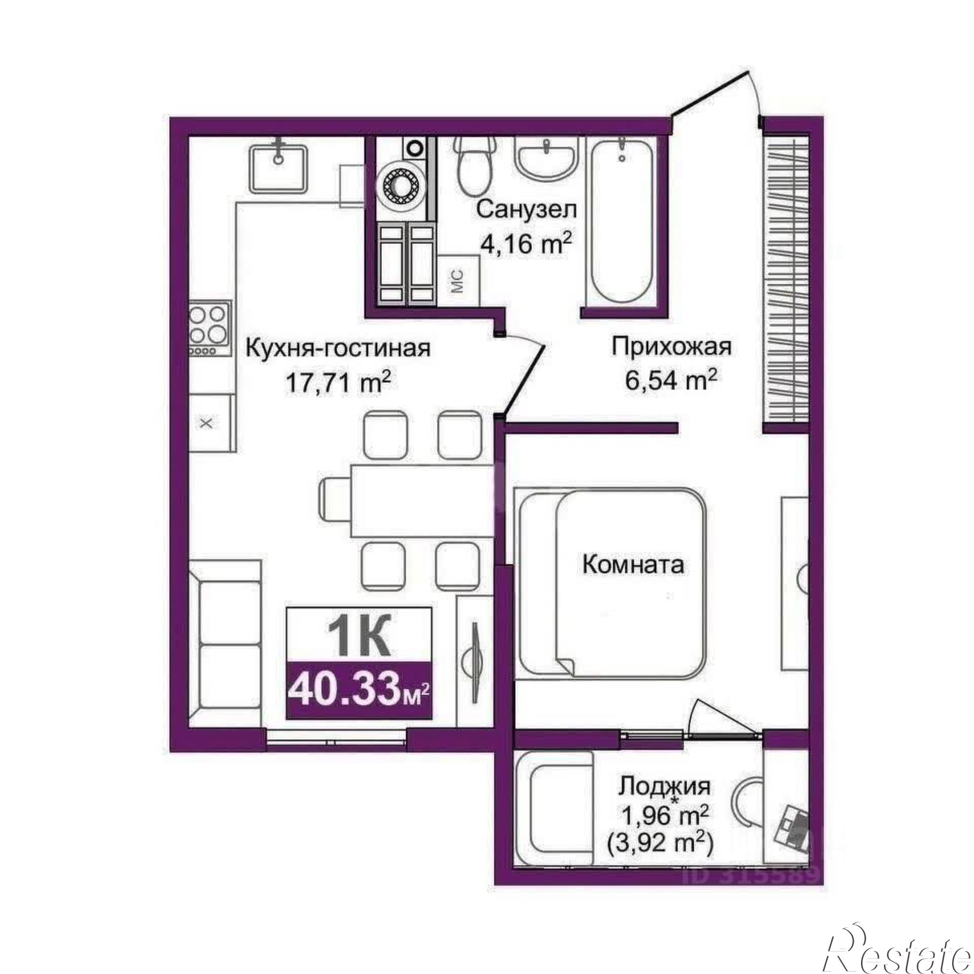 Купить квартиру за 4 895 000 рублей на улица Генерала Родионова, 11