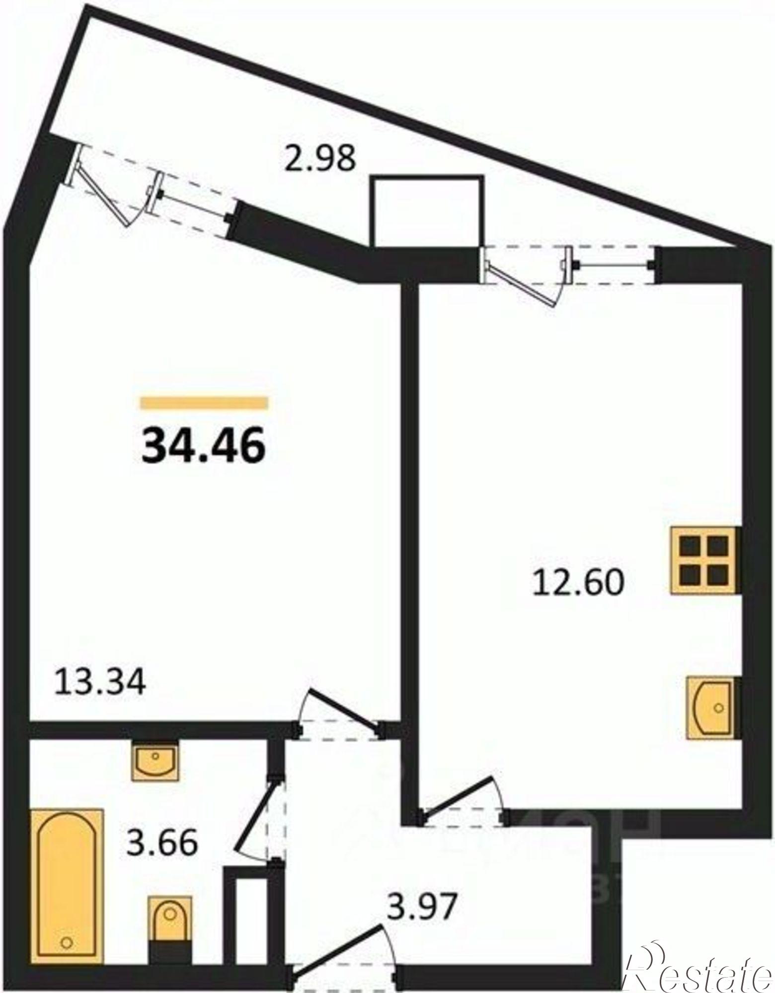 Купить квартиру за 6 220 000 рублей на проспект Александра Суворова, 105