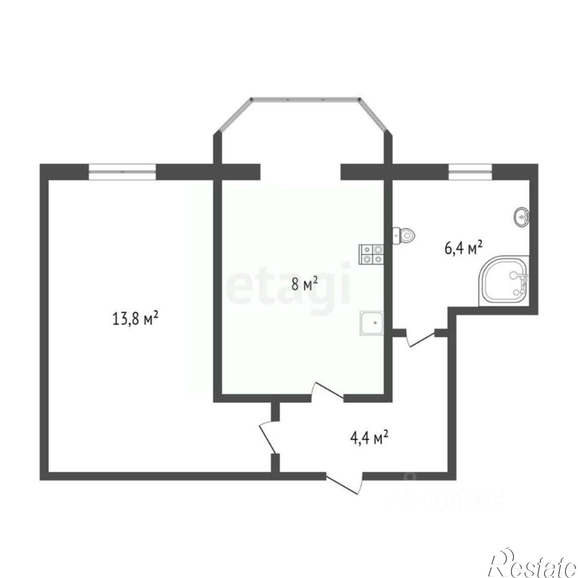 Купить квартиру за 6 700 000 рублей на Луговая улица, 12