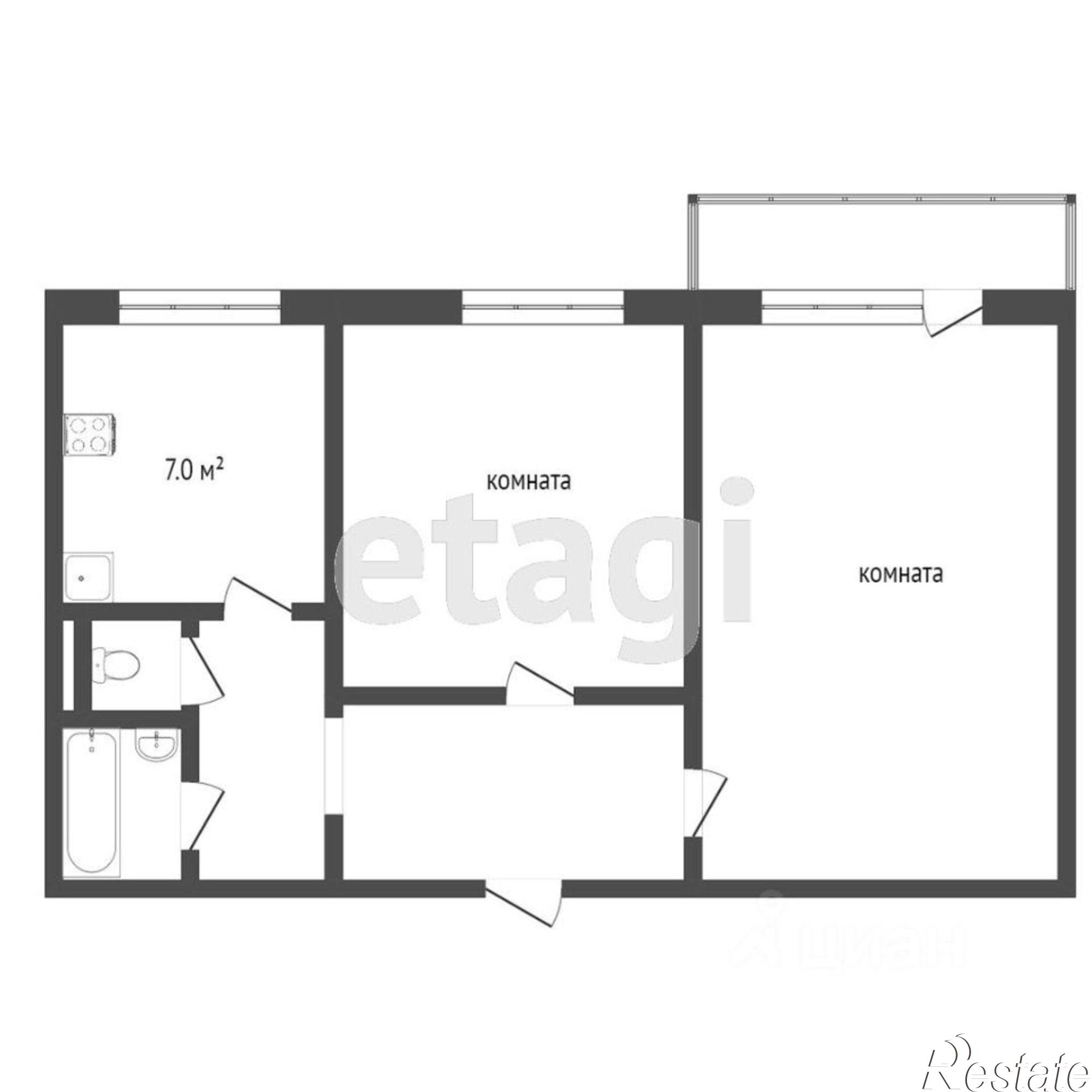 Купить квартиру за 7 800 000 рублей на улица 60 лет Октября, 17