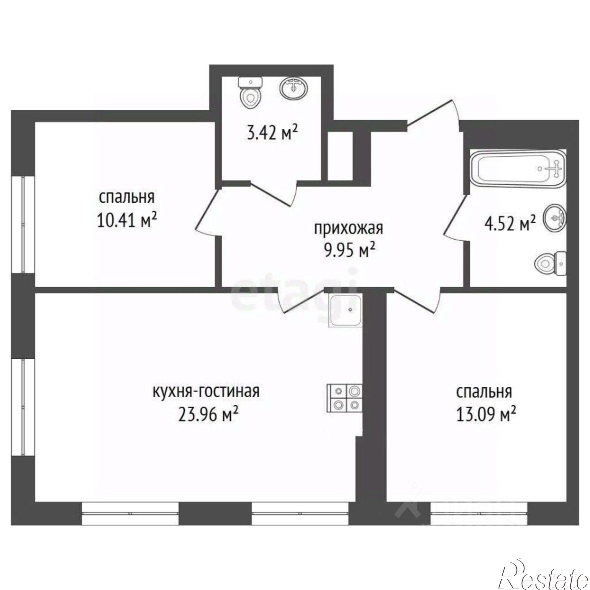 Купить квартиру за 8 900 000 рублей на пр-кт Александра Суворова, 97