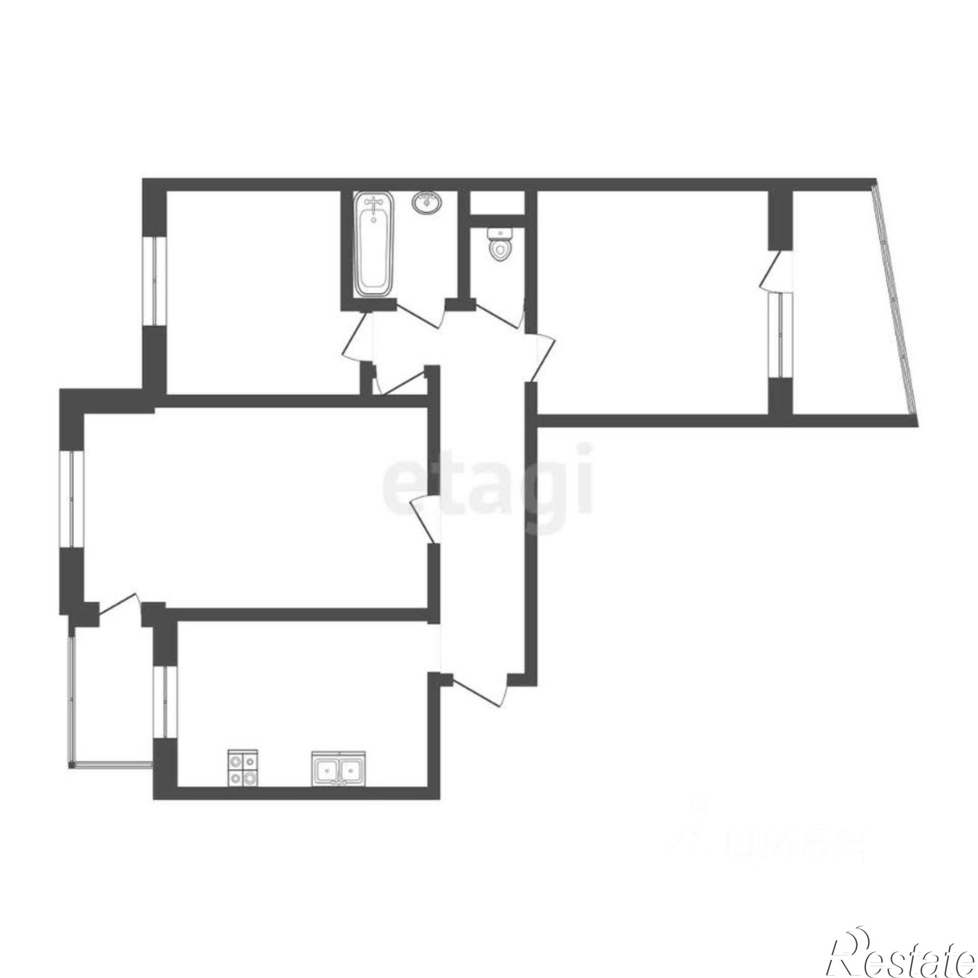 Купить квартиру за 7 500 000 рублей на улица 60 лет Октября, 17