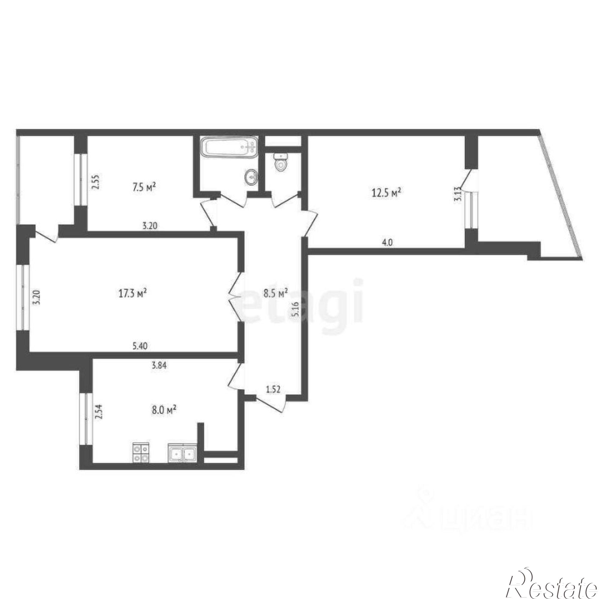 Купить квартиру за 11 800 000 рублей на Ростовская улица, 17
