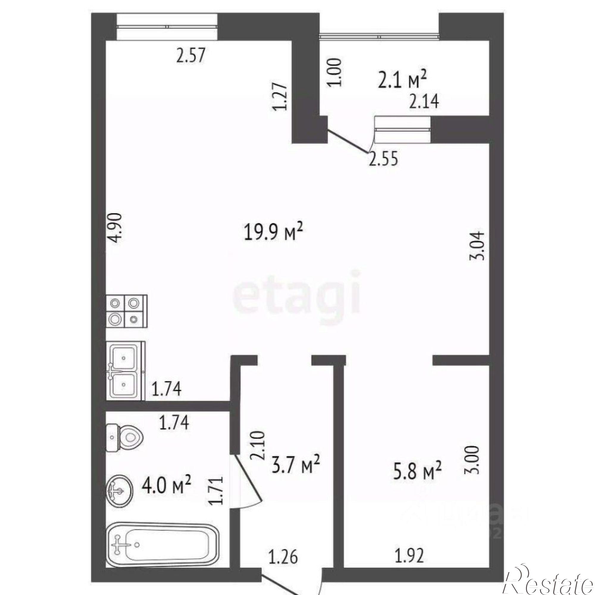 Купить квартиру за 9 150 000 рублей на ул Виноградная, 6619