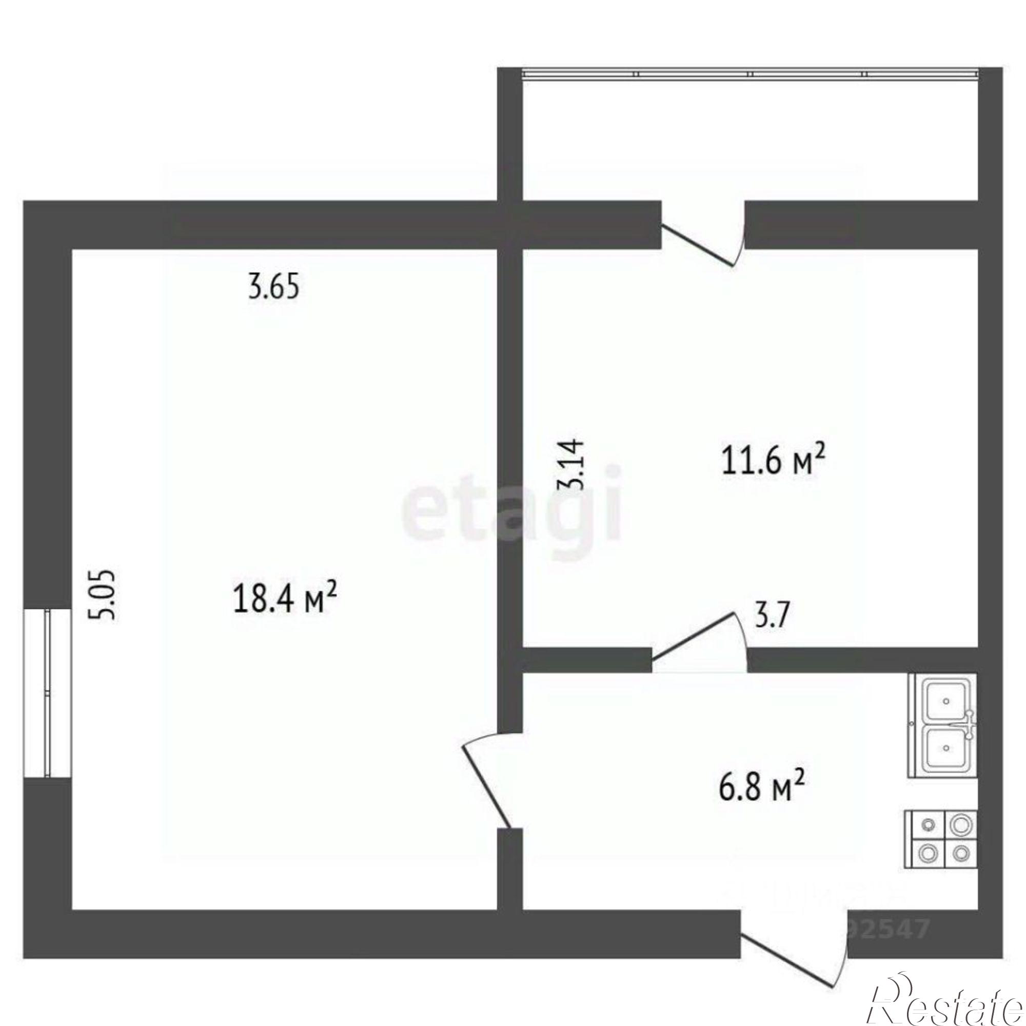 Купить квартиру за 7 000 000 рублей на улица Туристов, 33