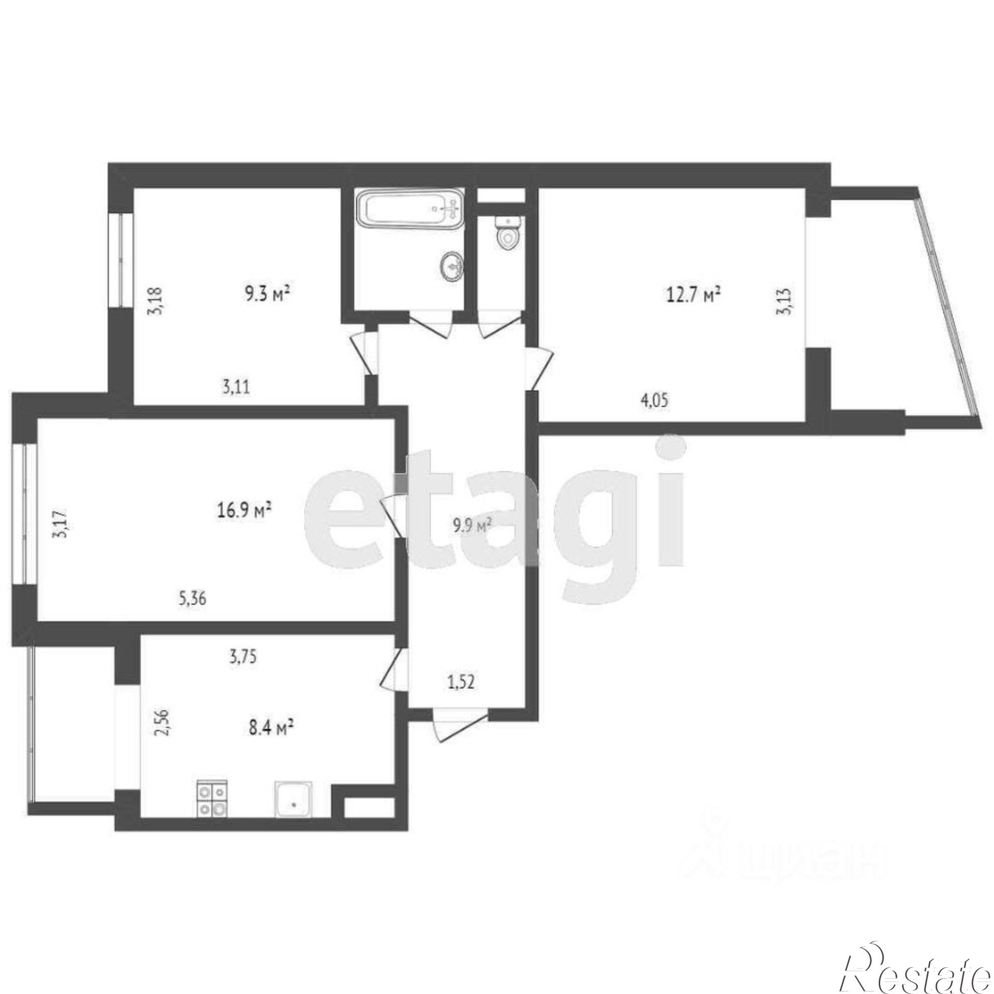 Купить квартиру за 7 800 000 рублей на улица Бела Куна, 31