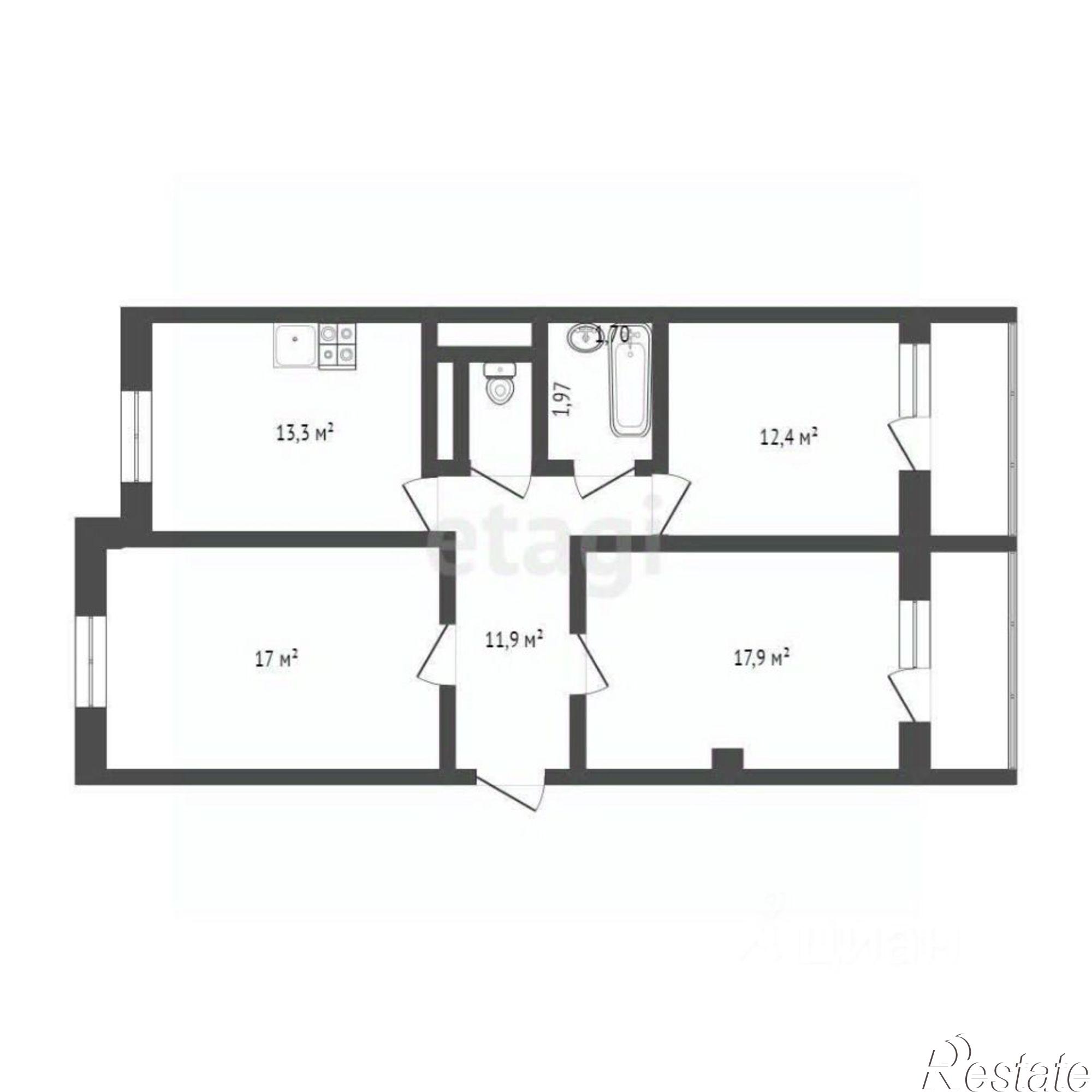 Купить квартиру за 10 700 000 рублей на Залесская улица, 101