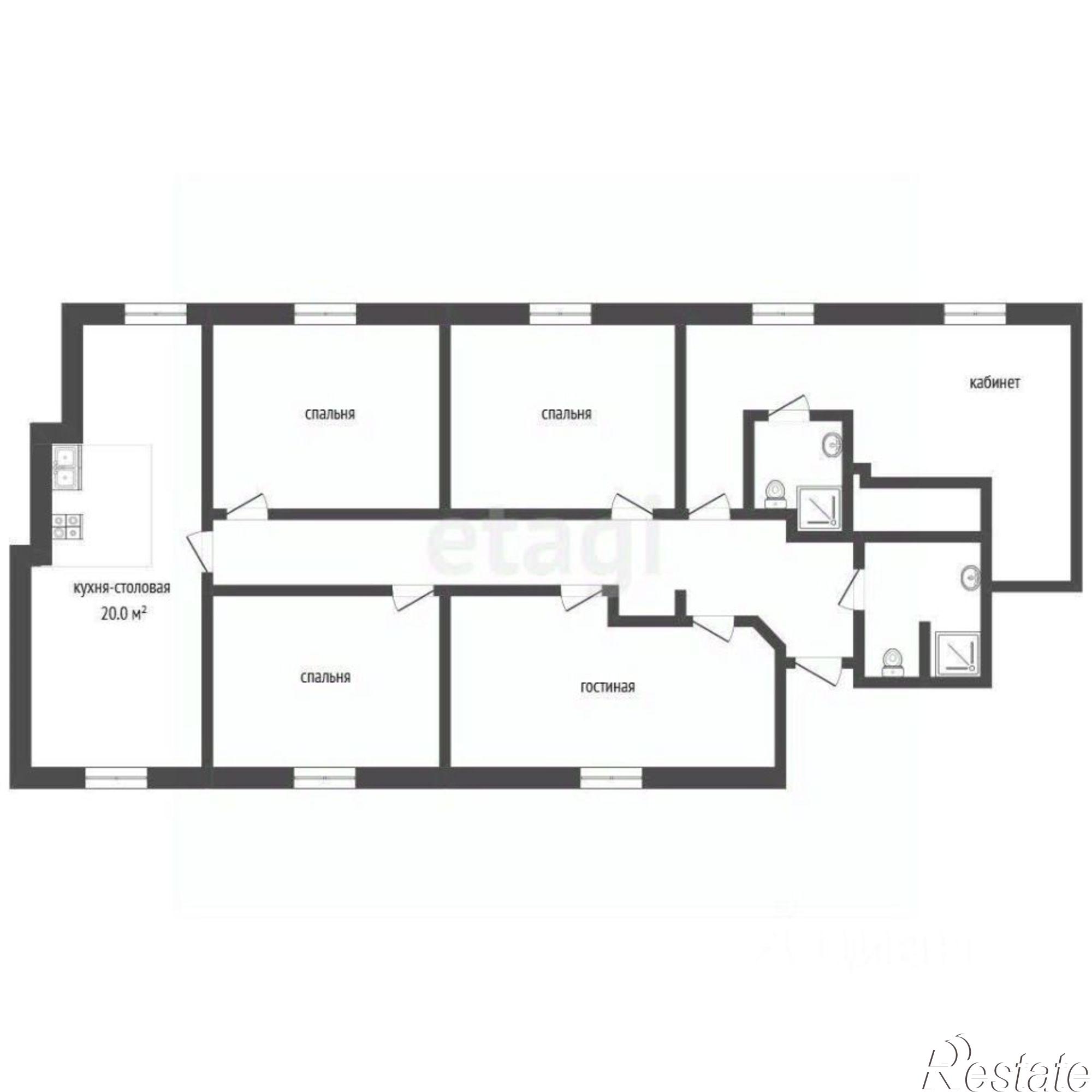 Купить квартиру за 14 800 000 рублей на Училищная улица, 30