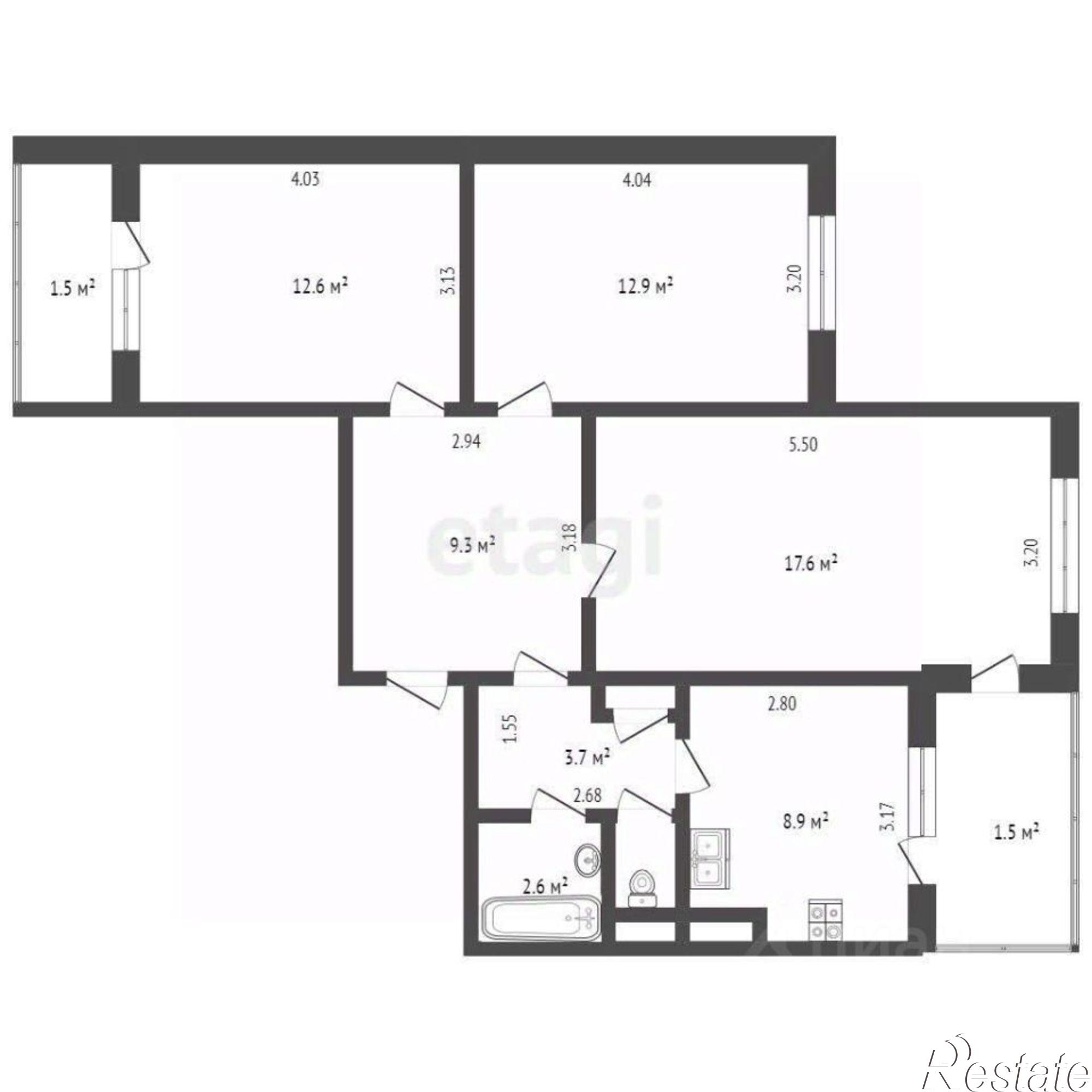 Купить квартиру за 8 650 000 рублей на ул Балаклавская, И66