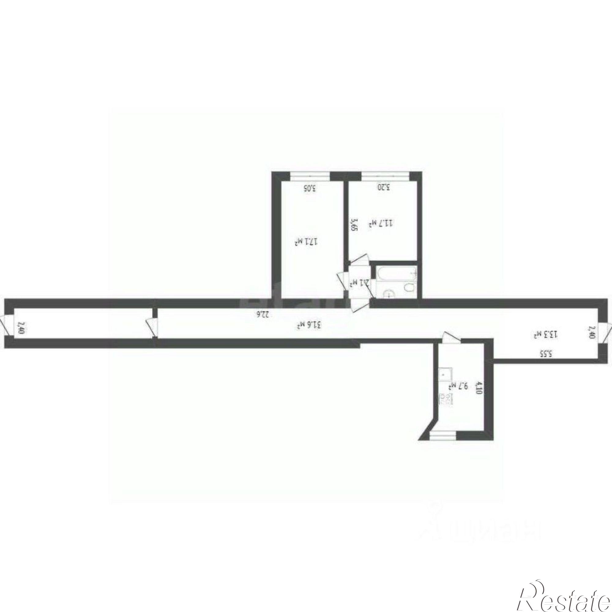 Купить квартиру за 4 800 000 рублей на ул Севастопольская, 49А