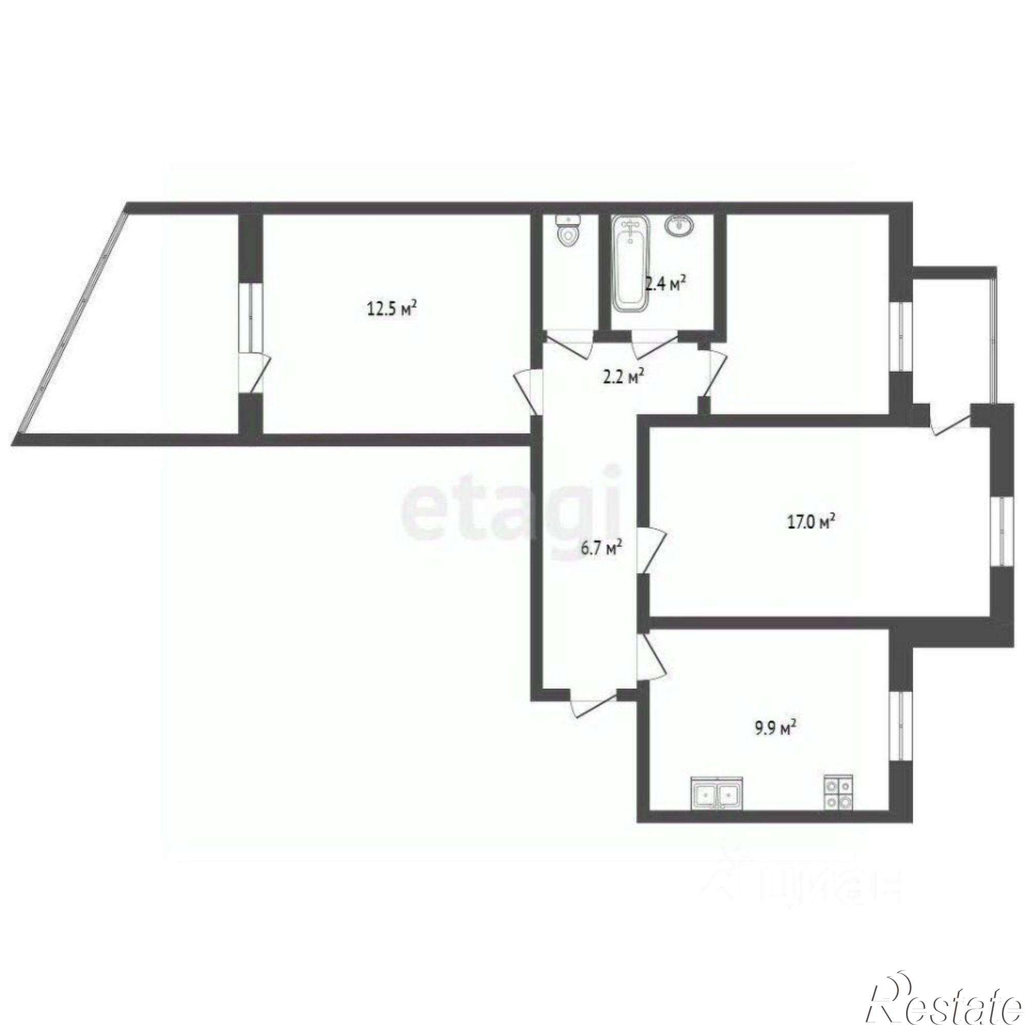 Купить квартиру за 10 900 000 рублей на улица Куйбышева, 111/65