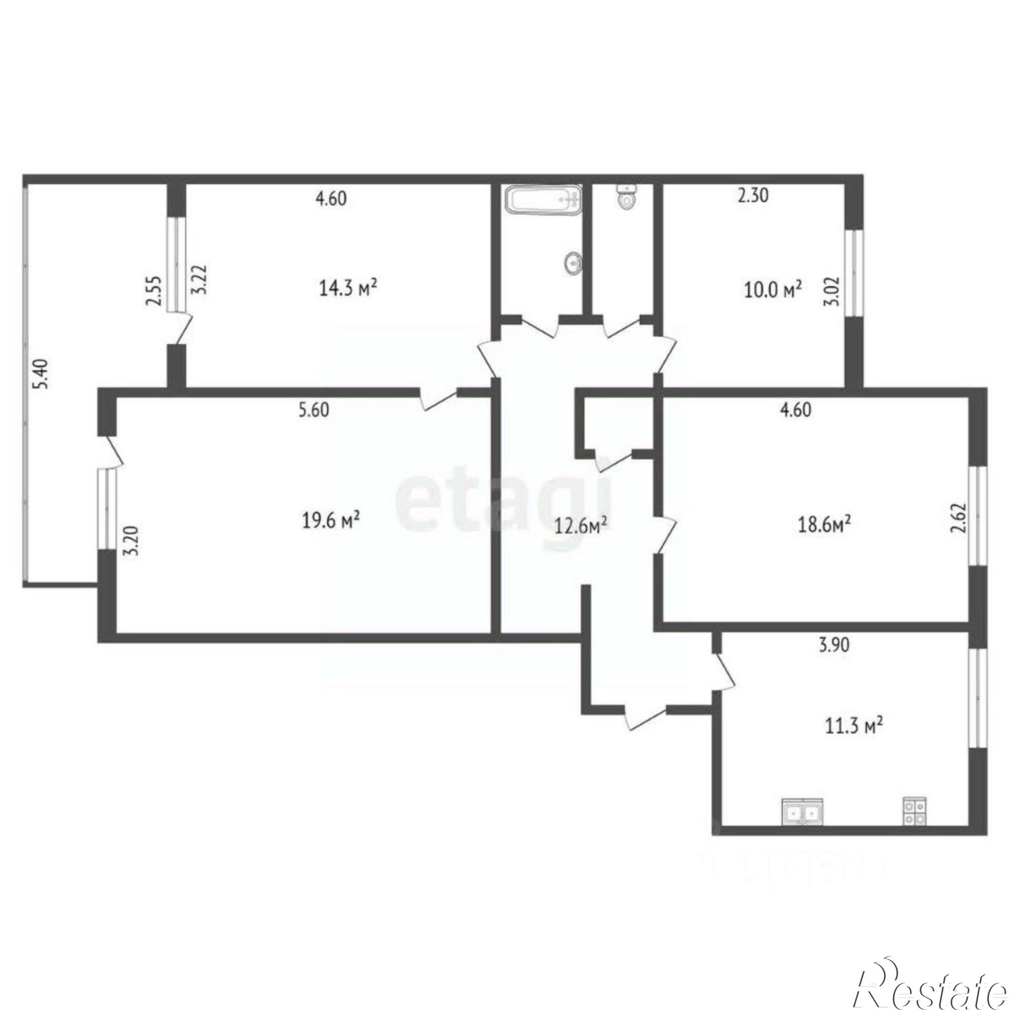 Купить квартиру за 11 000 000 рублей на улица Тренёва, 9А