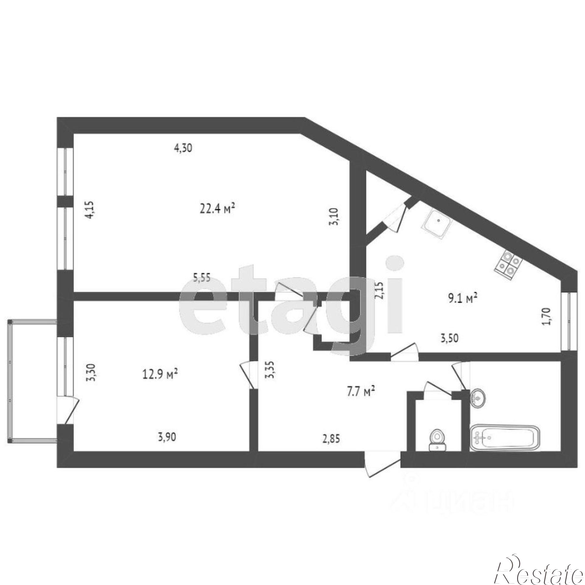 Купить квартиру за 7 700 000 рублей на ул Валдайская, 14
