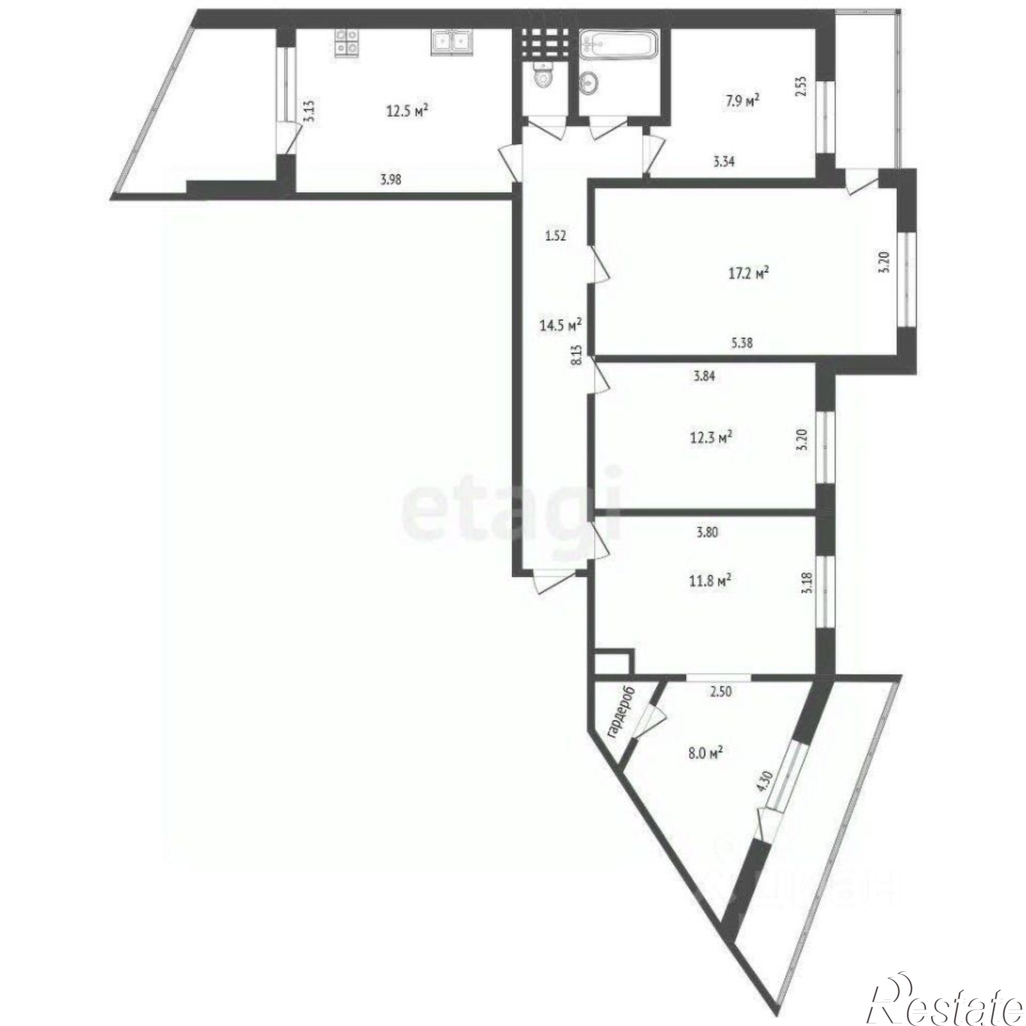 Купить квартиру за 14 500 000 рублей на улица Бела Куна, 31