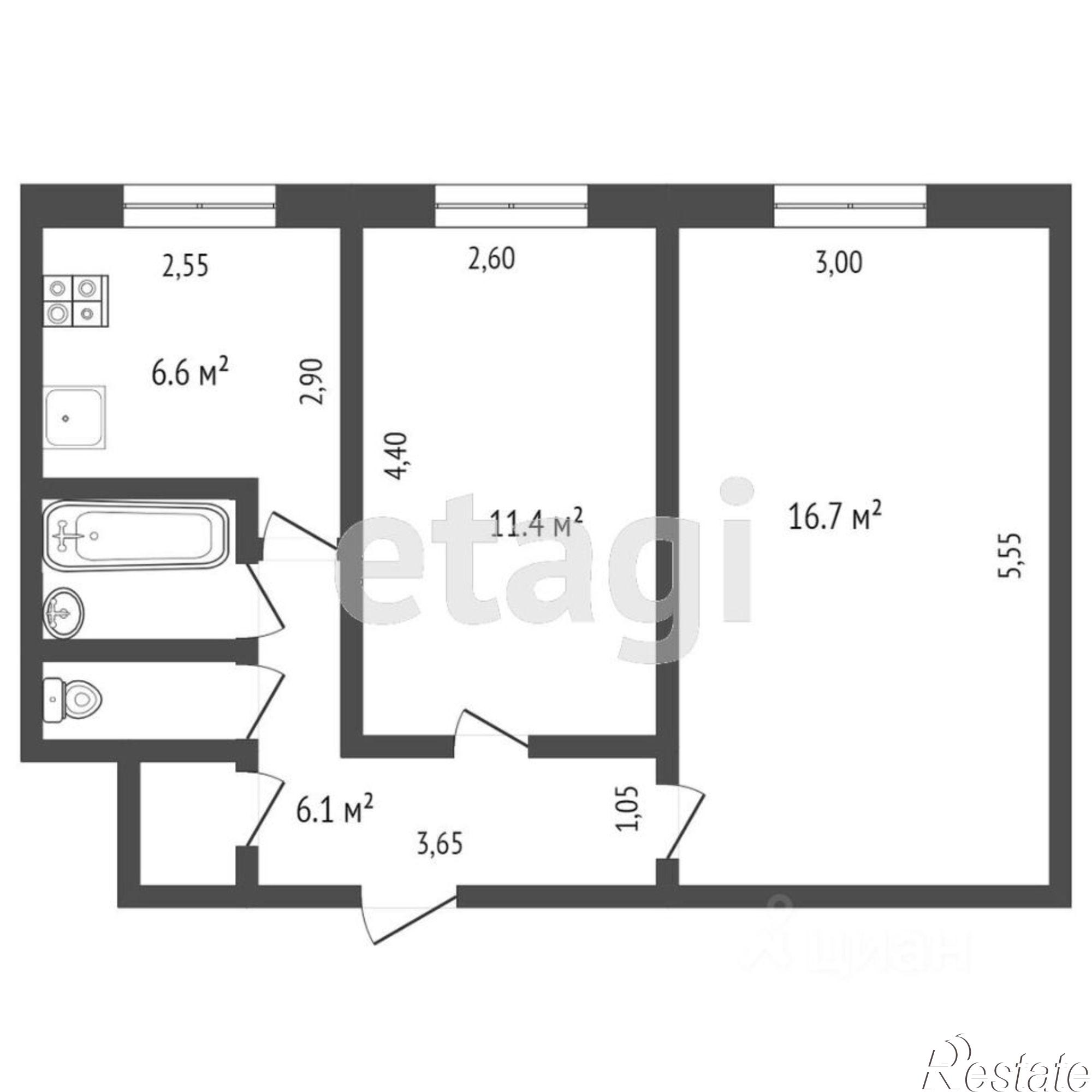 Купить квартиру за 7 600 000 рублей на Аральская улица, 67