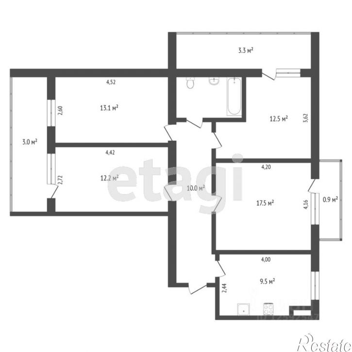 4-комн квартира ул Ракетная, 24,  д. 24