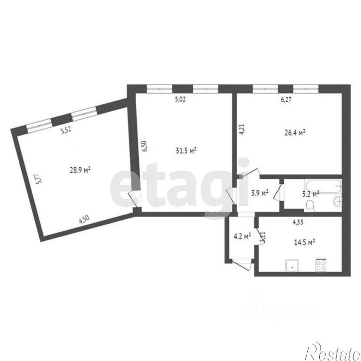 3-комн квартира ул Журавлиная, 6,  д. 6