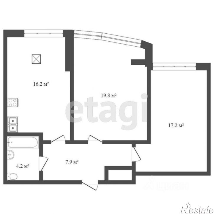 2-комн квартира ул Тренева, 9,  д. 9