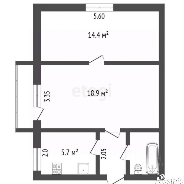 2-комн квартира Первомайская улица, 17,  д. 17