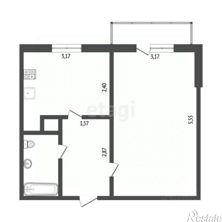 1-комн квартира ул Куйбышева, 86,  д. 86