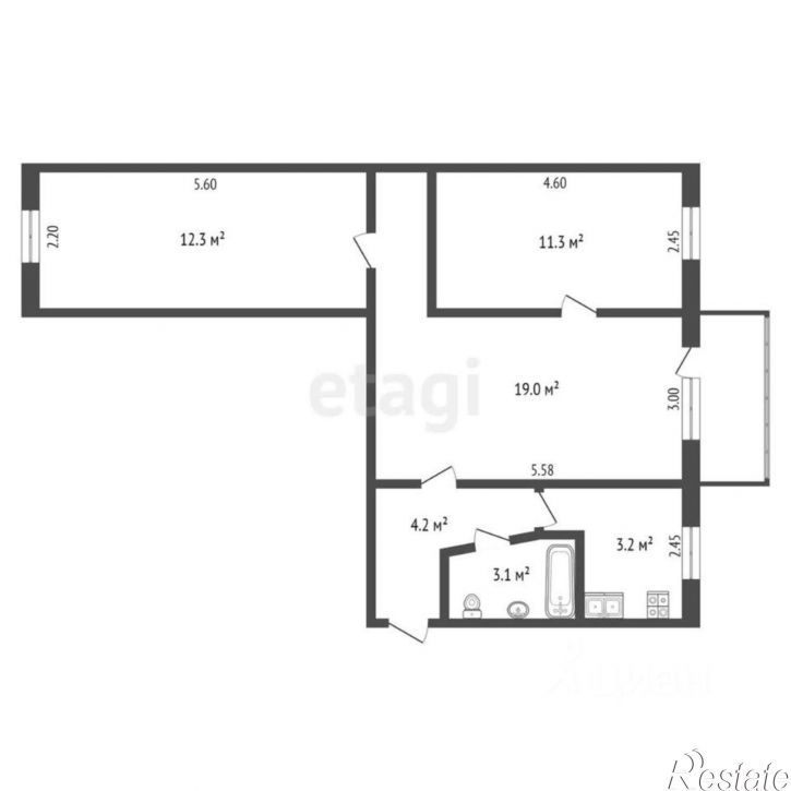 3-комн квартира пр-кт Кирова, 34А,  д. 34А