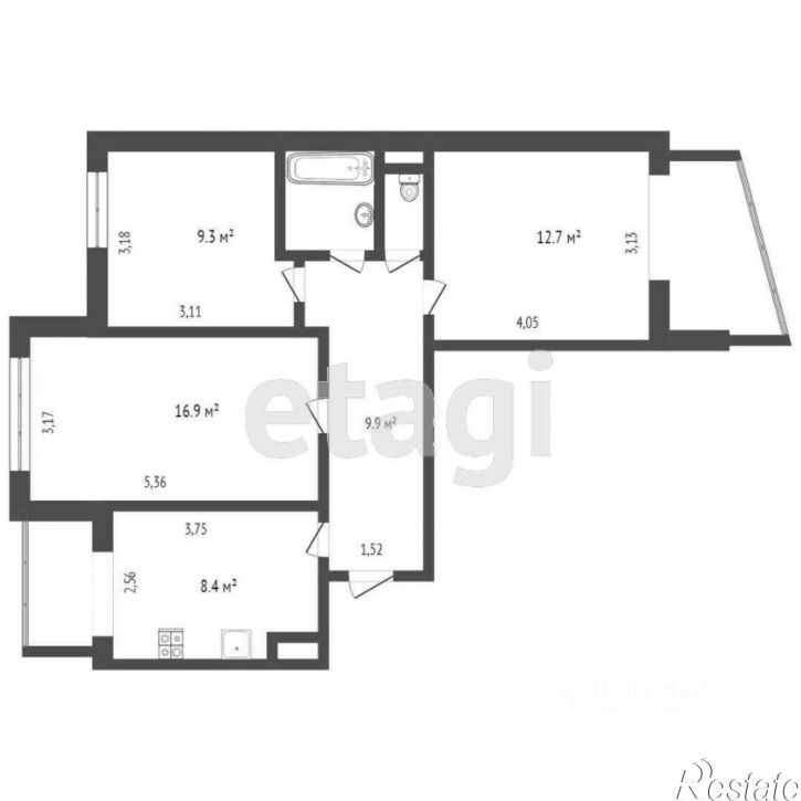 3-комн квартира улица Бела Куна, 31,  д. 31