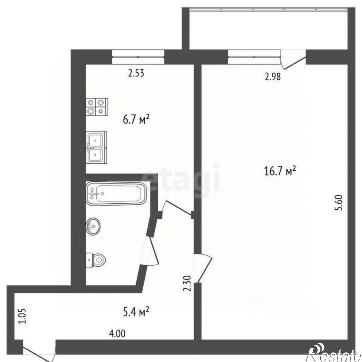 1-комн квартира улица Генерала Родионова, 3,  д. 3