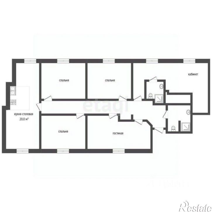 5-комн квартира Училищная улица, 30,  д. 30