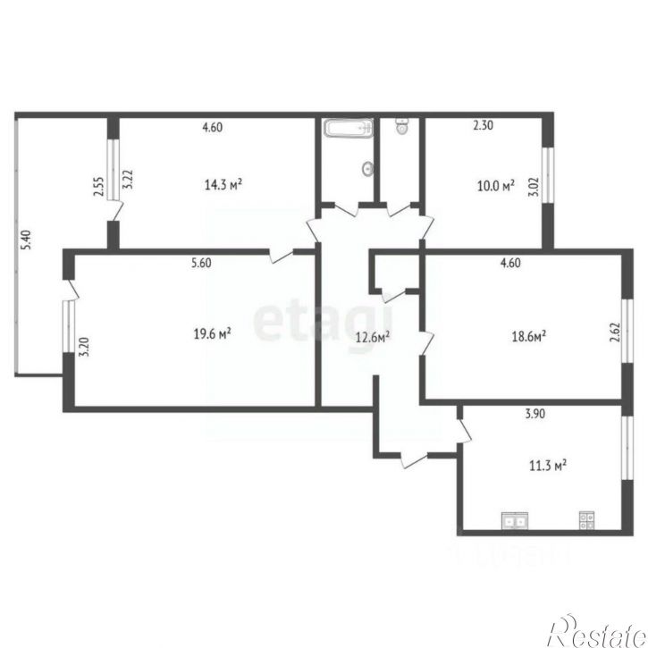 3-комн квартира улица Тренёва, 9А,  д. 9А