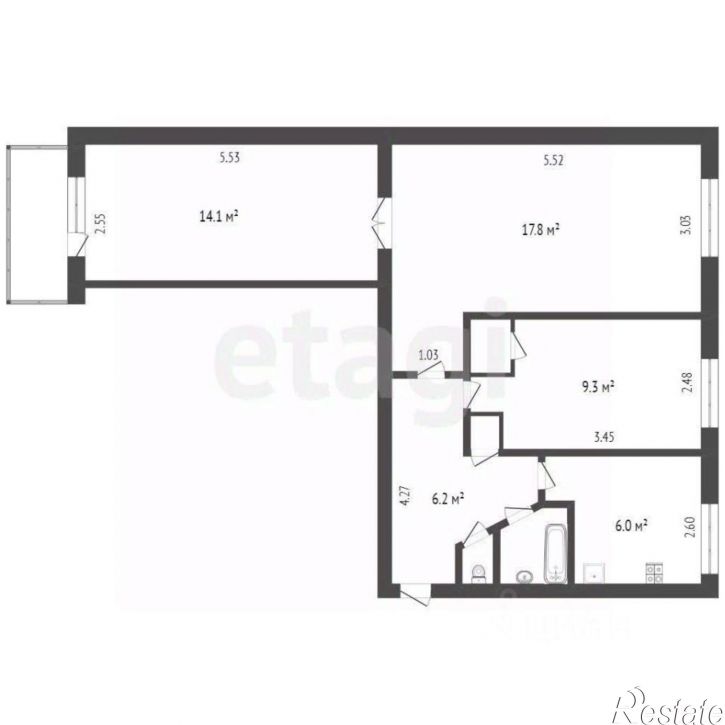 3-комн квартира ул Гагарина, 16/1,  д. 16/1