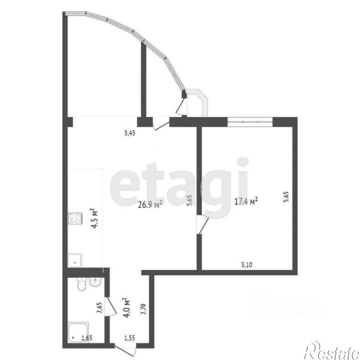 2-комн квартира Ростовская улица, 17,  д. 17