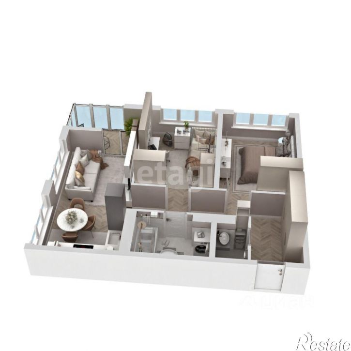 2-комн квартира пр-кт Александра Суворова, 97,  д. 97