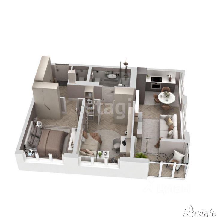 2-комн квартира пр-кт Александра Суворова, 97,  д. 97