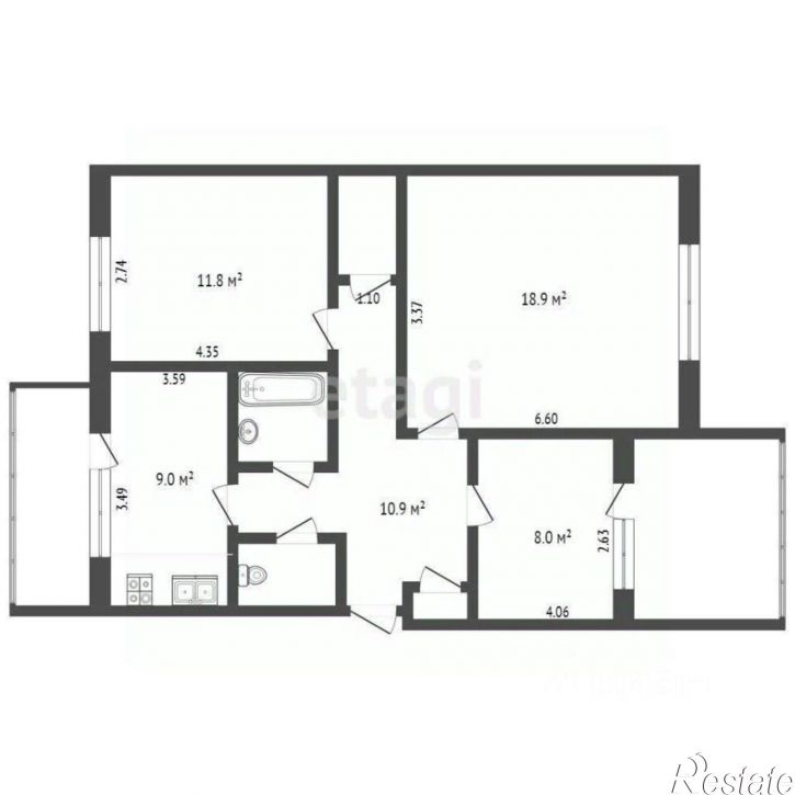 3-комн квартира ул Трубаченко, 23,  д. 23