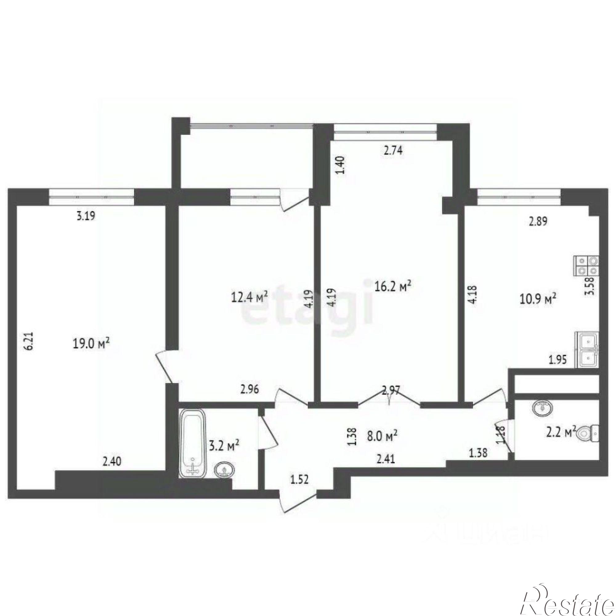 Купить квартиру за 10 900 000 рублей на Залесская улица, 101