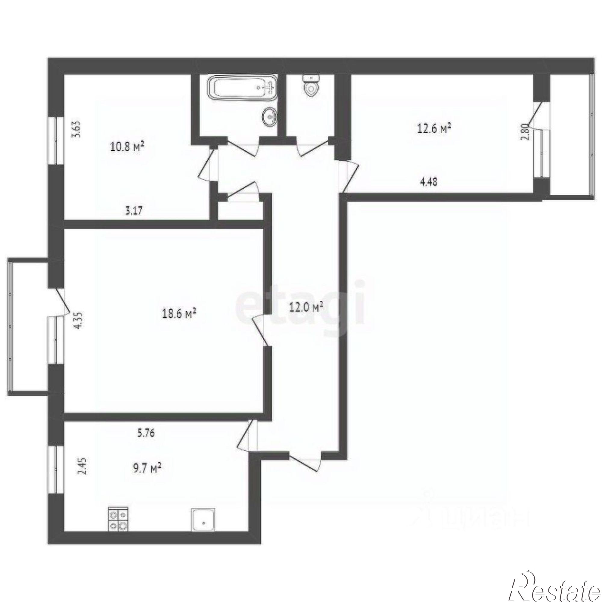 Купить квартиру за 10 200 000 рублей на улица Мате Залки, 15