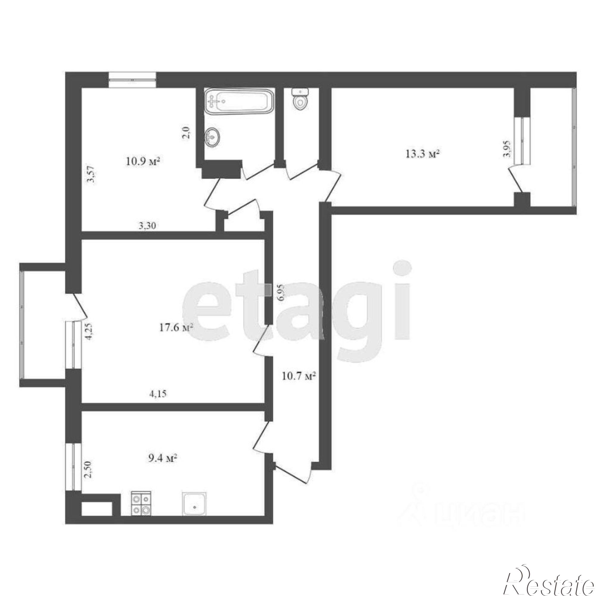 Купить квартиру за 11 000 000 рублей на Стрелковый пер, 36а