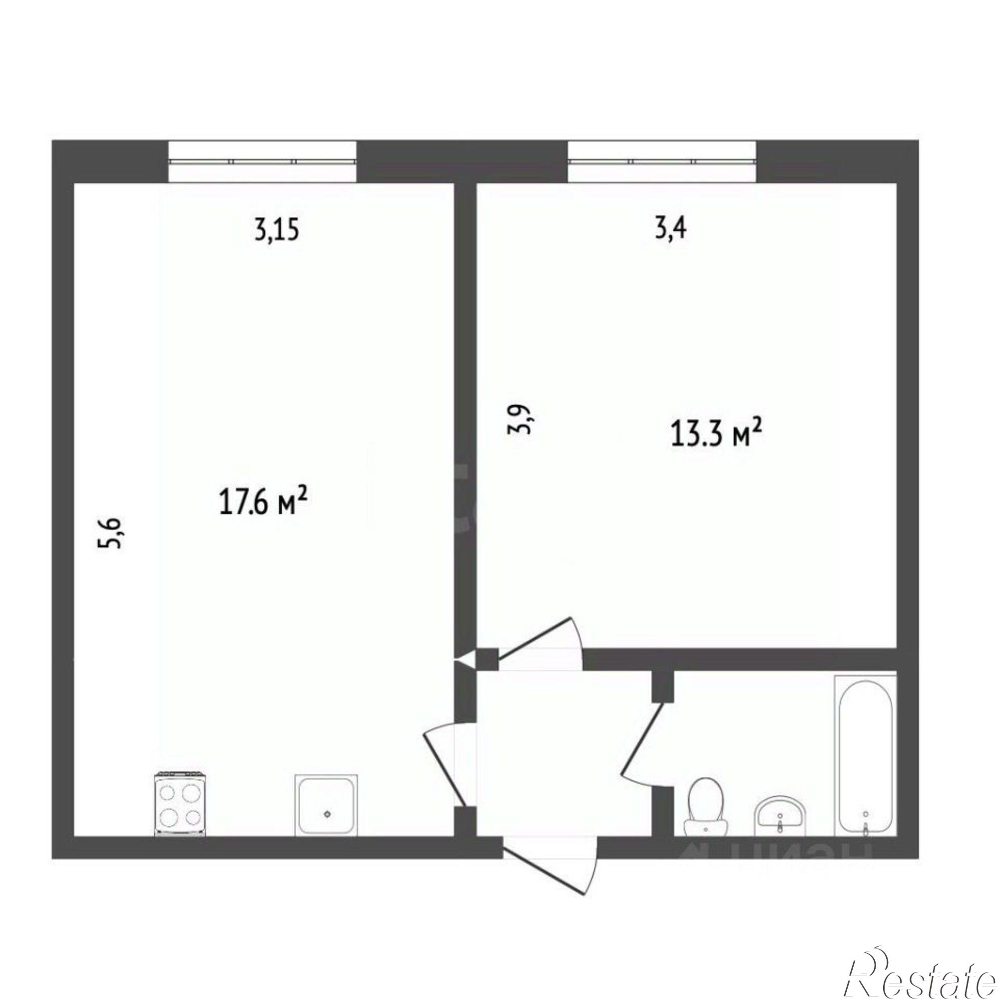 Купить квартиру за 5 500 000 рублей на ул Лизы Чайкиной, 46