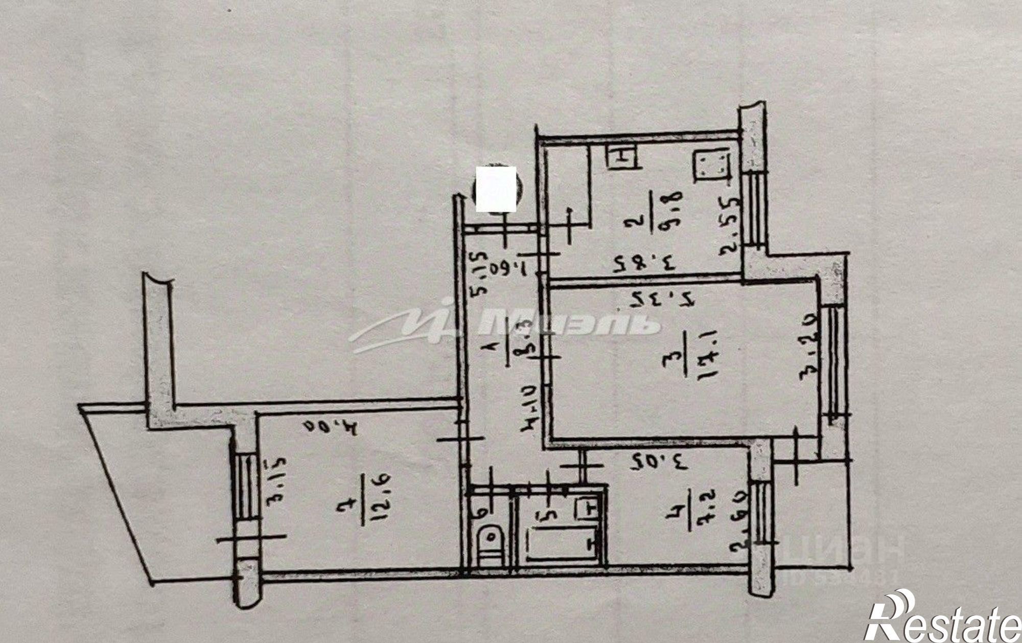 Купить квартиру за 7 600 000 рублей на улица 60 лет Октября, 13