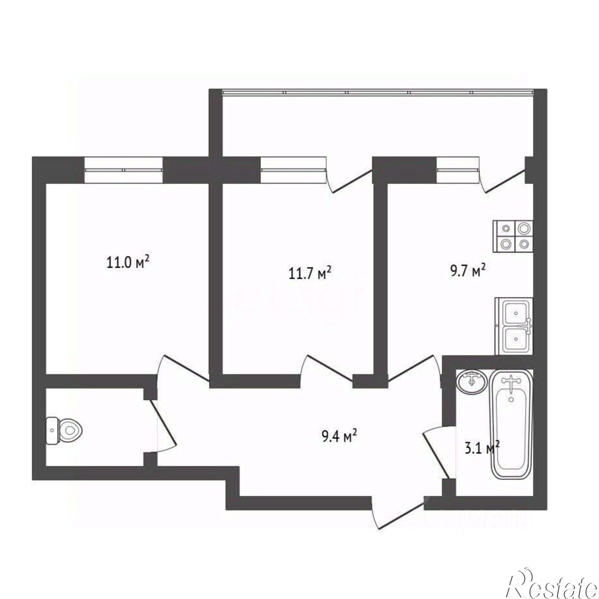 Купить квартиру за 8 450 000 рублей на пр-кт Александра Суворова, 97