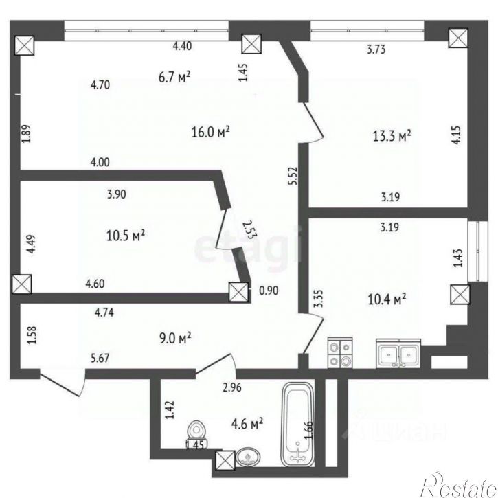3-комн квартира ул Балаклавская, И66,  д. И66