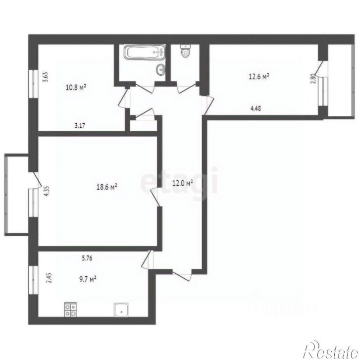 3-комн квартира улица Мате Залки, 15,  д. 15