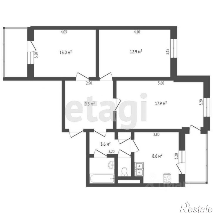 3-комн квартира ул Балаклавская, И66,  д. И66