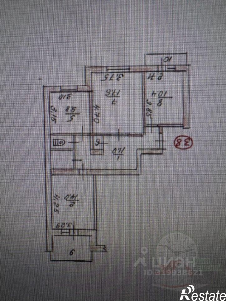 3-комн квартира улица Декабристов, 9,  д. 9