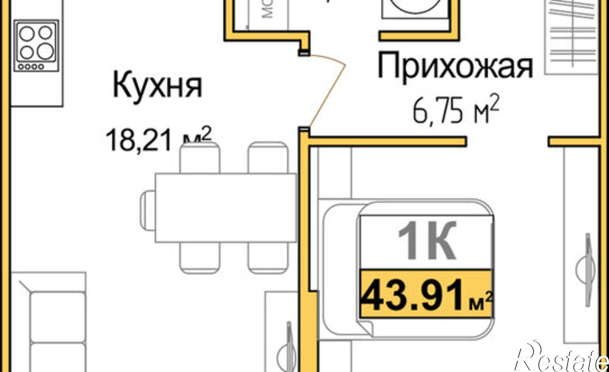 Купить квартиру за 7 255 000 рублей на ул Батурина, 107а
