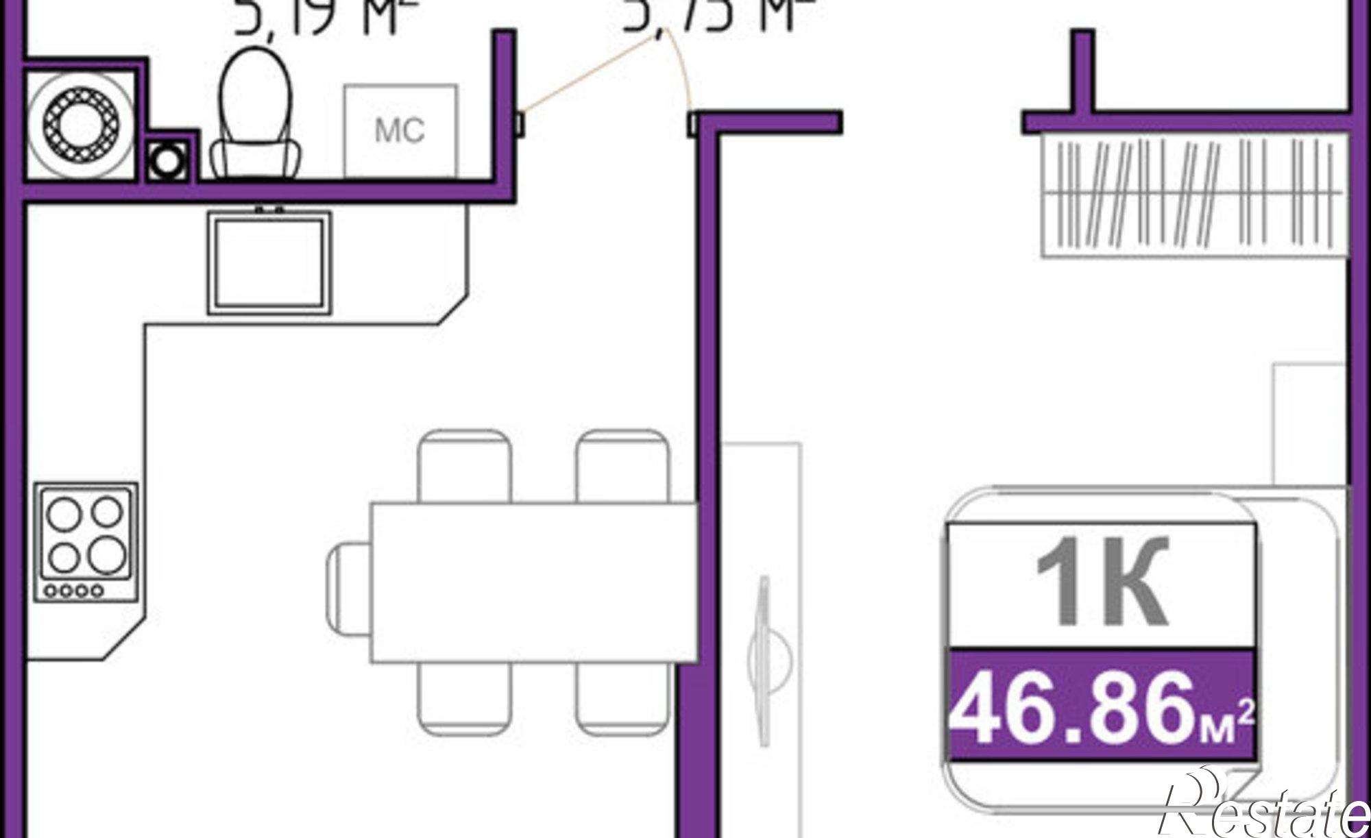 Купить квартиру за 7 740 000 рублей на ул Батурина, 107а