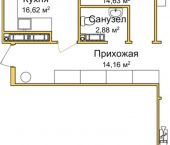 3-комн, 83 кв м, этаж 8/9 ул Батурина, 107а