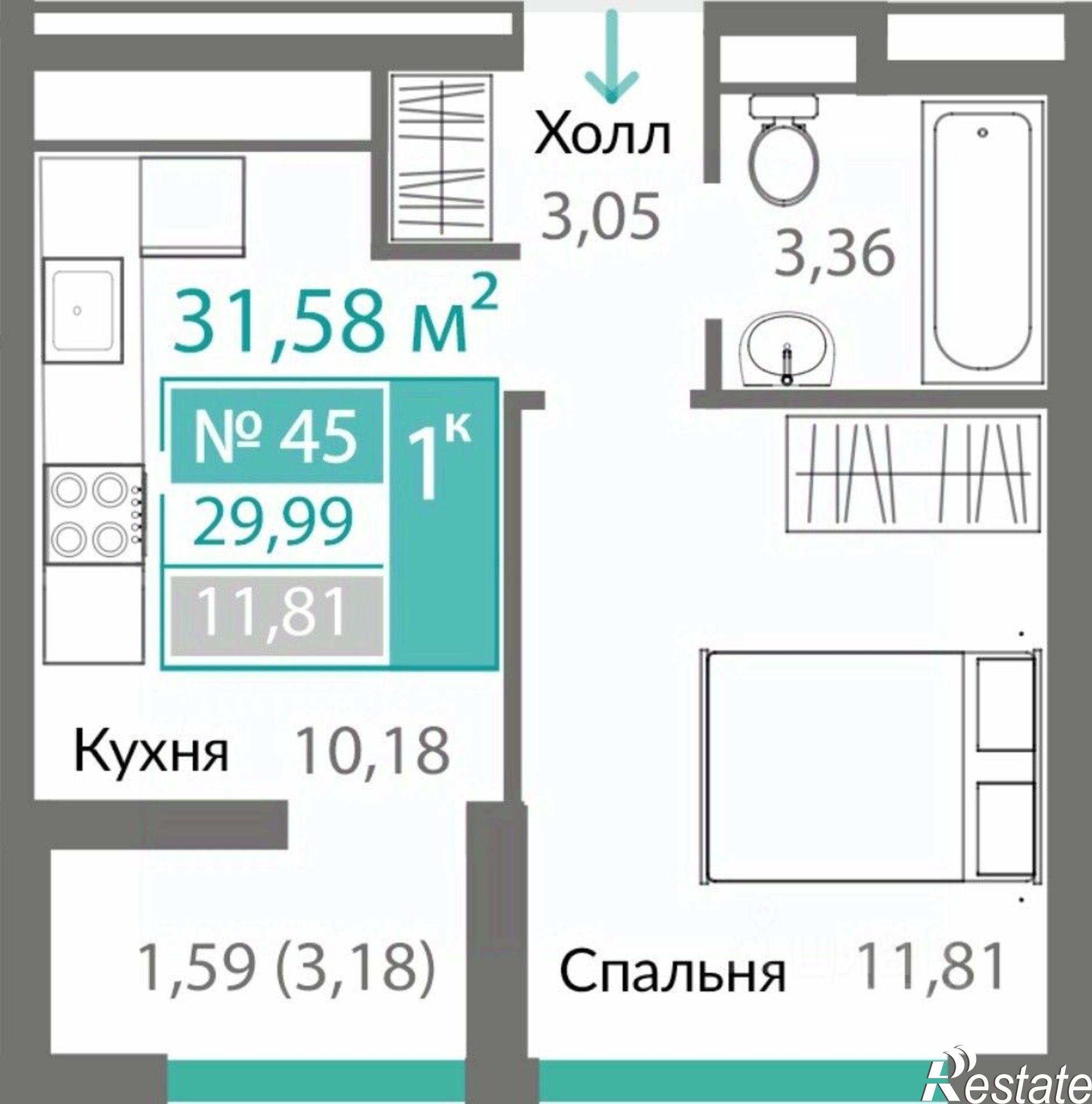 Купить квартиру за 5 011 810 рублей на Киевский район