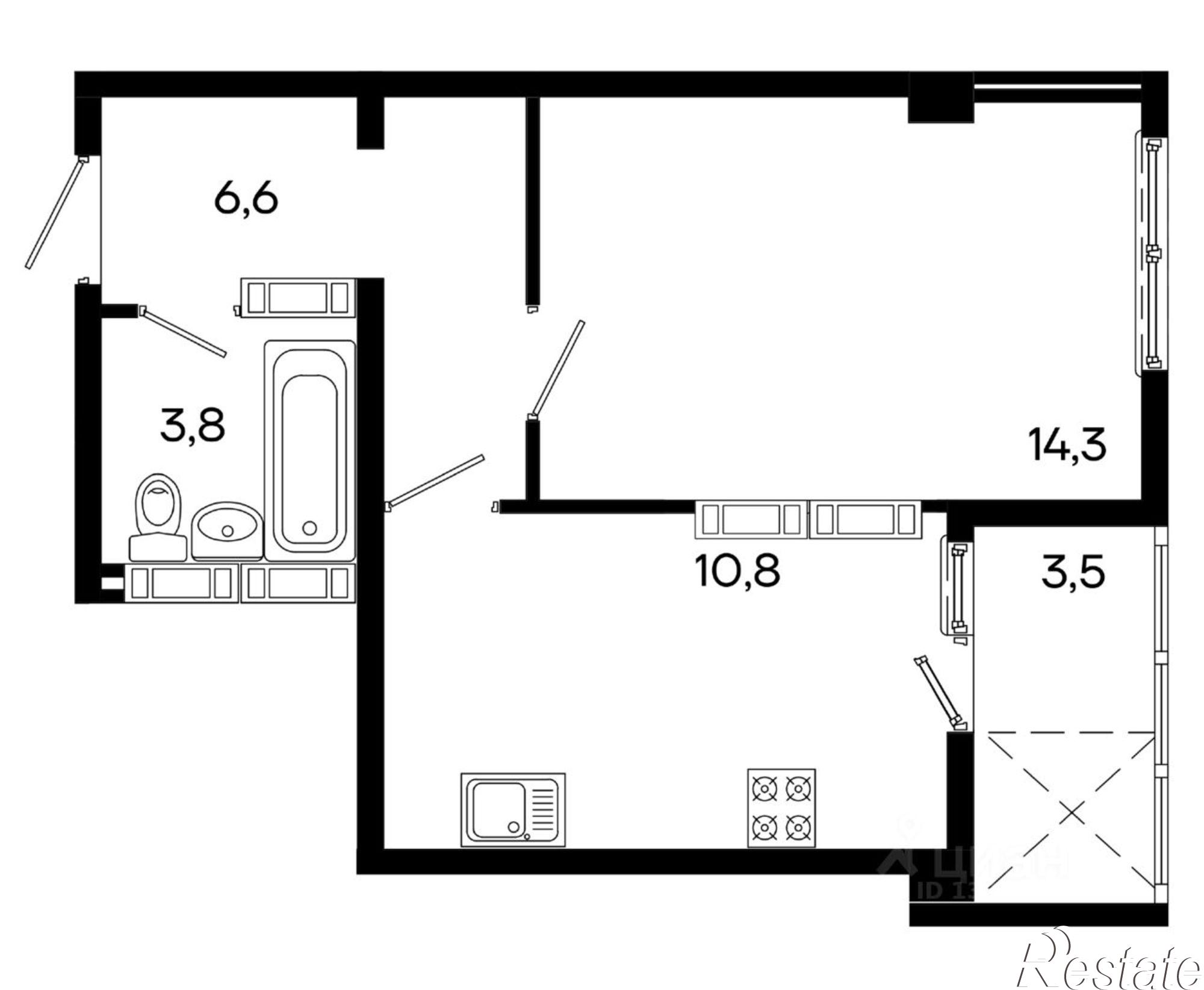 Купить квартиру за 7 484 100 рублей на улица Трубаченко, 21